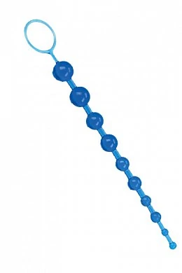 Шарики анальные длиной 26,6 см, диаметром 1,5 см. Цвет: синий. 