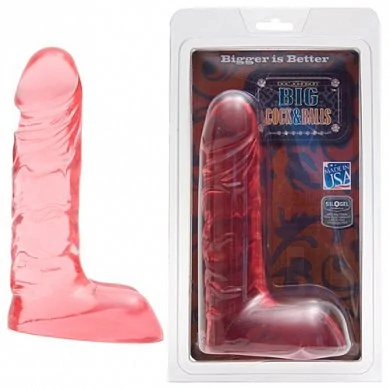 Фаллос Big Cock & Balls розовый — купить в секс-шопе LoveDoctor
