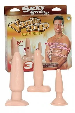 Анальные втулки на присосках длиной 10.2 см., 12.7 см., 15.2 cм