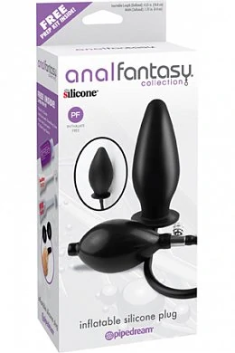 Анальная пробка расширитель черная. Начальный размер: длина 10,8 см, диаметр 4,4 см.