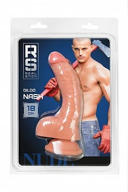Фаллоимитатор RealStick Nude Nash телесный 18 см — фото 6