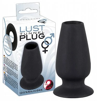 Анальная пробка с тоннелем Lust Tunnel Plug черная 10 см — купить в секс-шопе LoveDoctor