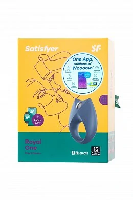 Эрекционное кольцо Satisfyer Royal One с возможностью управления через приложение синее — фото 14