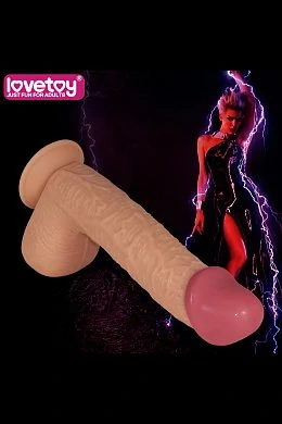 Фаллоимитатор реалистичный телесный LoveToy 26,7 см — фото 3