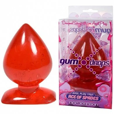 Огромная анальная втулка Gum Drops Ace of Spades Red — купить в секс-шопе LoveDoctor