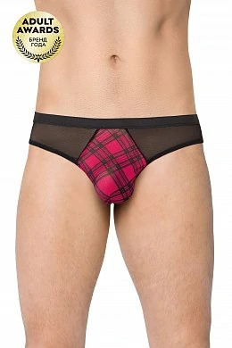 Трусы мужские с клетчатой вставской SoftLine чёрные XL — фото 4