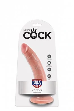 Фаллоимитатор 7" COCK на присоске телесный — фото 2