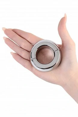 Утяжелитель на мошонку Toyfa Metal на магнитах серебряный 43 г — фото 5