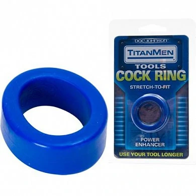 Кольцо эрекционное синее Titan Men — купить в секс-шопе LoveDoctor