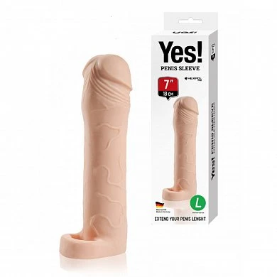 Насадка - удлинитель Sitabella Yes! penis sleeve 18 см — купить в секс-шопе LoveDoctor