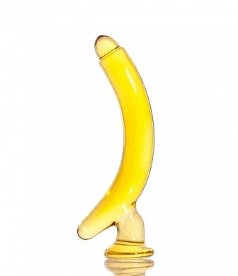 Фаллоиметатор выполнен из стекла в виде банана Размер длина 165 см диаметр 2 - 25 см