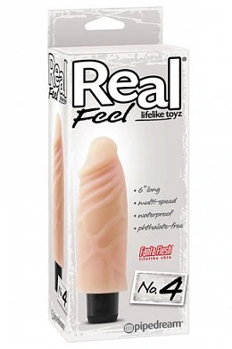 Мультискоростной реалистичный вибратор телесного цвета.