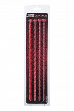Набор уретральных зондов Toyfa Black&Red красный 30 см — фото 3