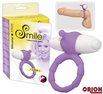 Кольцо для пениса с вибрацией Smile Loop фиолетовое — купить в секс-шопе LoveDoctor