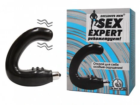 Массажер простаты с вибрацией Sex Expert 15 см — купить в секс-шопе LoveDoctor