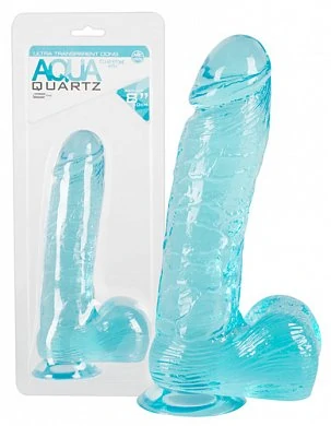 Фаллоимитатор реалистик Aqua Quarts бирюзовый 23 см — купить в секс-шопе LoveDoctor