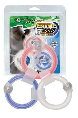 Набор колец соедененных между собой Материал силикон Размер длина 3 см диаметр 35 см