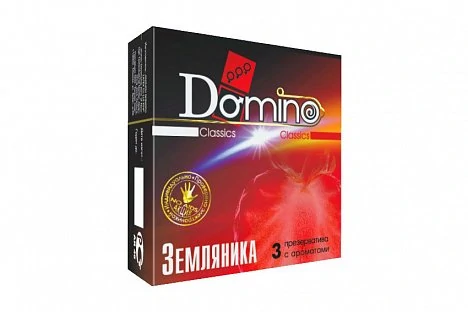 Презервативы Domino Classics земляника 3 шт — купить в секс-шопе LoveDoctor