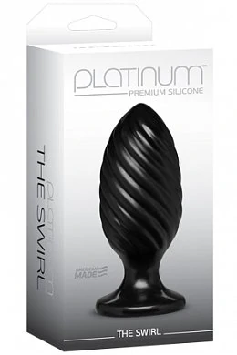 Анальная пробка Platinum Premium Silicone The Swirl черная — купить в секс-шопе LoveDoctor