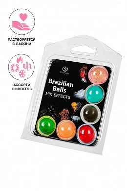 Массажное масло Secret Play Brazilian Balls микс эффектов 6 шт — купить в секс-шопе LoveDoctor