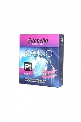 Насадка стимулирующая Sitabella Extender Platino Шторм с усиками 1 шт — фото 2