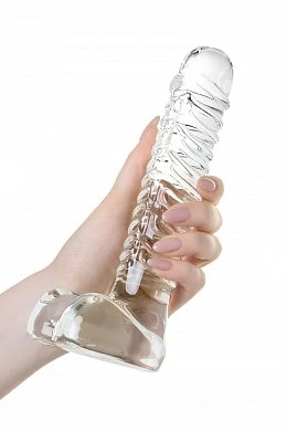 Нереалистичный фаллоимитатор Sexus Glass прозрачный 20 см — фото 6