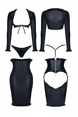 Платье с открытой грудью и вырезом в форме сердца сзади Kerstin (Hard Candy collection) — фото 3