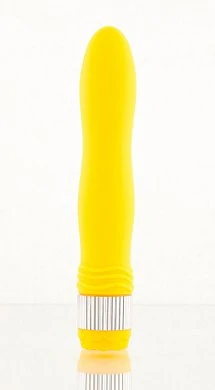 Вибратор водонепроницаемый. Размер: длина 21,5 см, диаметр 3,5 см. Цвет: желтый.