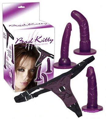 Набор фаллоимитаторов на трусах Bad Kitty — купить в секс-шопе LoveDoctor