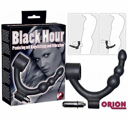 Кольцо для пениса с анальной стимуляцией Black Hour Penisring — купить в секс-шопе LoveDoctor