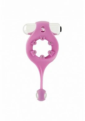 Эрекционное виброкольцо c шариком Vibrating Endless Cockring Magnet розовое — купить в секс-шопе LoveDoctor