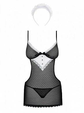 Костюм горничной Obsessive Maidme черный L/XL — фото 3