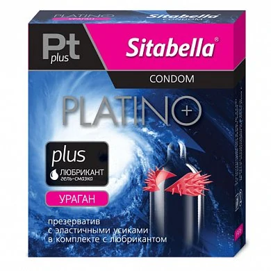 Презерватив Ситабелла Platino plus Ураган с усиками 1 шт — фото 2