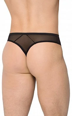 Трусы мужские с клетчатой вставской SoftLine чёрные M/L — фото 3