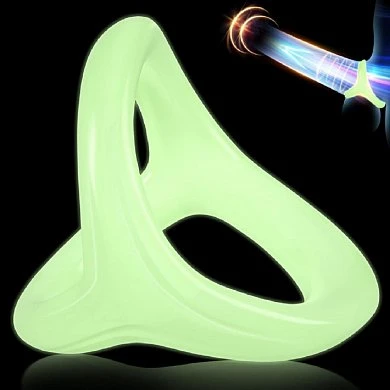 Кольцо эрекционное EroHot Glow светящееся в темноте — купить в секс-шопе LoveDoctor
