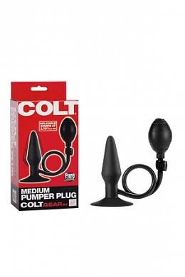 Анальная пробка-расширитель COLT MEDIUM PUMPER PLUG из силикона черная — купить в секс-шопе LoveDoctor