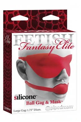 Кляп Ball Gag & Mask 1,75" красный — купить в секс-шопе LoveDoctor