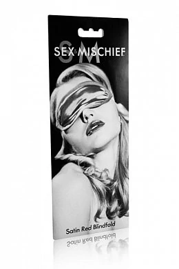 Маска  красная S&M SATIN BLINDFOLD - RED — купить в секс-шопе LoveDoctor