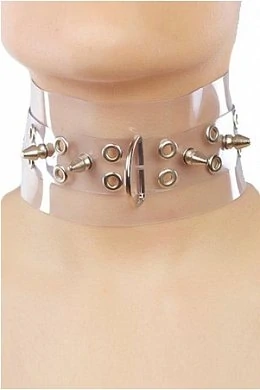 Ошейник прозрачный. Размер: длина 45 - 47 см, ширина 6,5 см.