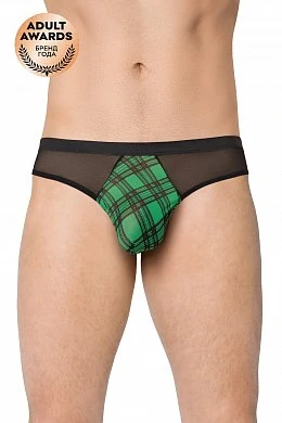 Трусы мужские с клетчатой вставской SoftLine чёрные M/L — купить в секс-шопе LoveDoctor
