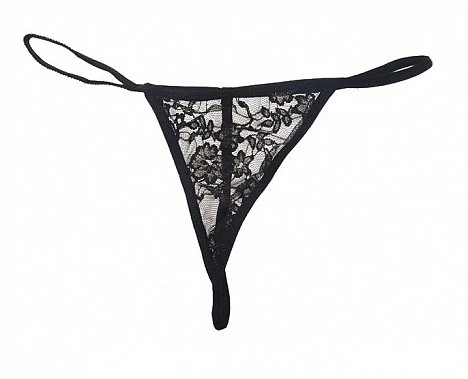 Стринги женские черные S/M — купить в секс-шопе LoveDoctor