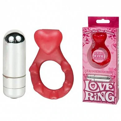 Виброкольцо в виде сердца Ruby Red Jellie — купить в секс-шопе LoveDoctor