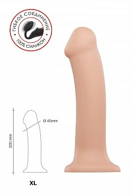 Страпон на присоске Strap-on-me силикон телесный 20 см — фото 7