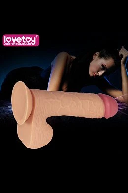 Фаллоимитатор реалистичный телесный LoveToy 25 см — фото 3