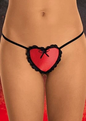 Трусики красные сердце S/L — купить в секс-шопе LoveDoctor
