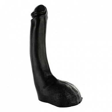 Огромный фаллоимитатор с мошонкой All Black 32 см — купить в секс-шопе LoveDoctor