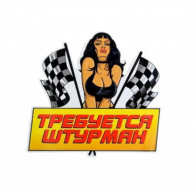 Автомобильная наклейка "Требуется штурман" — купить в секс-шопе LoveDoctor