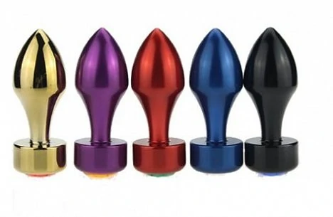 Анальная втулка с кристаллом Gold Butt Plug black 7,8 см — купить в секс-шопе LoveDoctor
