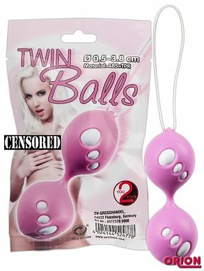 Вагинальные шарики Twin Balls розовые 11 см — купить в секс-шопе LoveDoctor
