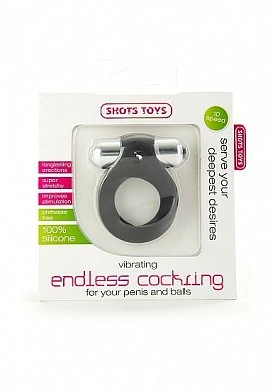 Эрекционное виброкольцо Vibrating  Endless Cocking черное — фото 3